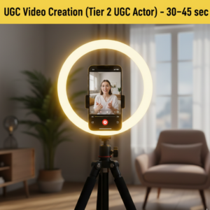 UGC Video Creation (Tier 2 UGC Actor) – 30–45 sec
